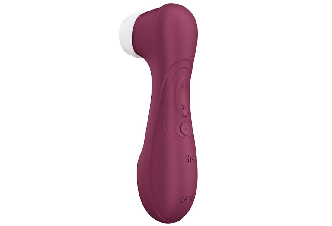 SATISFYER PRO 2 GENERATION 3 Masażer Łechtaczki Bezdotykowy z Wibracją Czerwony system sterowania ergonomiczny kształt miękka nakładka medyczny silikon otulenie łechtaczki maksymalny komfort