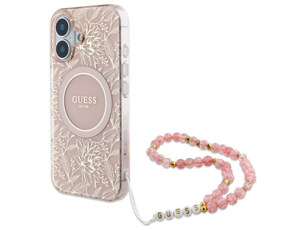 Etui Guess IML Flowers Allover Electro With Pearl Strap MagSafe
pokrowiec case etui
