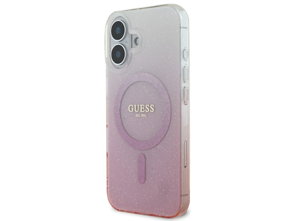 Etui Guess IML Glitter Gradient MagSafe
                rozwiązania design elegancja funkcjonalność magsafe tył etui pod kątem 