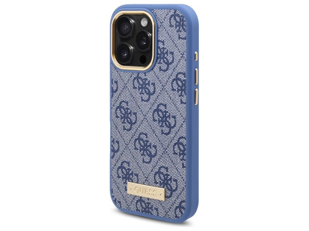 Etui Guess 4G Logo Plate MagSafe
                motyw symbol akcent materiały