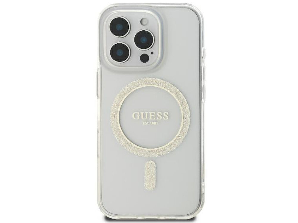 Etui Guess IML Glitter Circle MagSafe
                boki montaż krawędzie zabezpieczenie tył etui