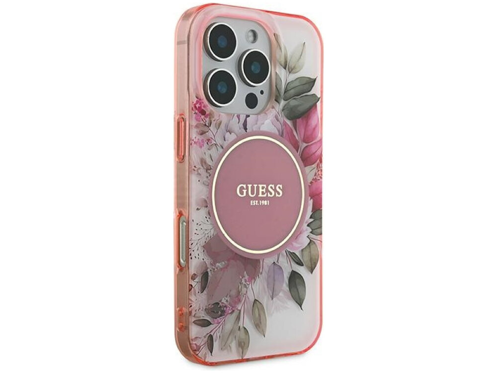 Etui Guess IML Flower & Tonal Circle MagSafe
boki montaż krawędzie zabezpieczenie magsafe ładowanie