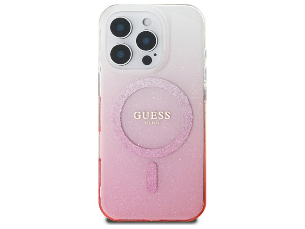 Etui Guess IML Glitter Gradient MagSafe
                boki montaż krawędzie zabezpieczenie tył etui