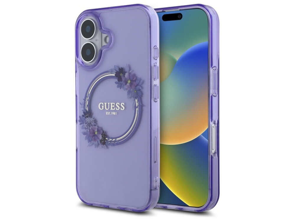 Etui Guess IML Flowers Wreath MagSafe
                pokrowiec case etui