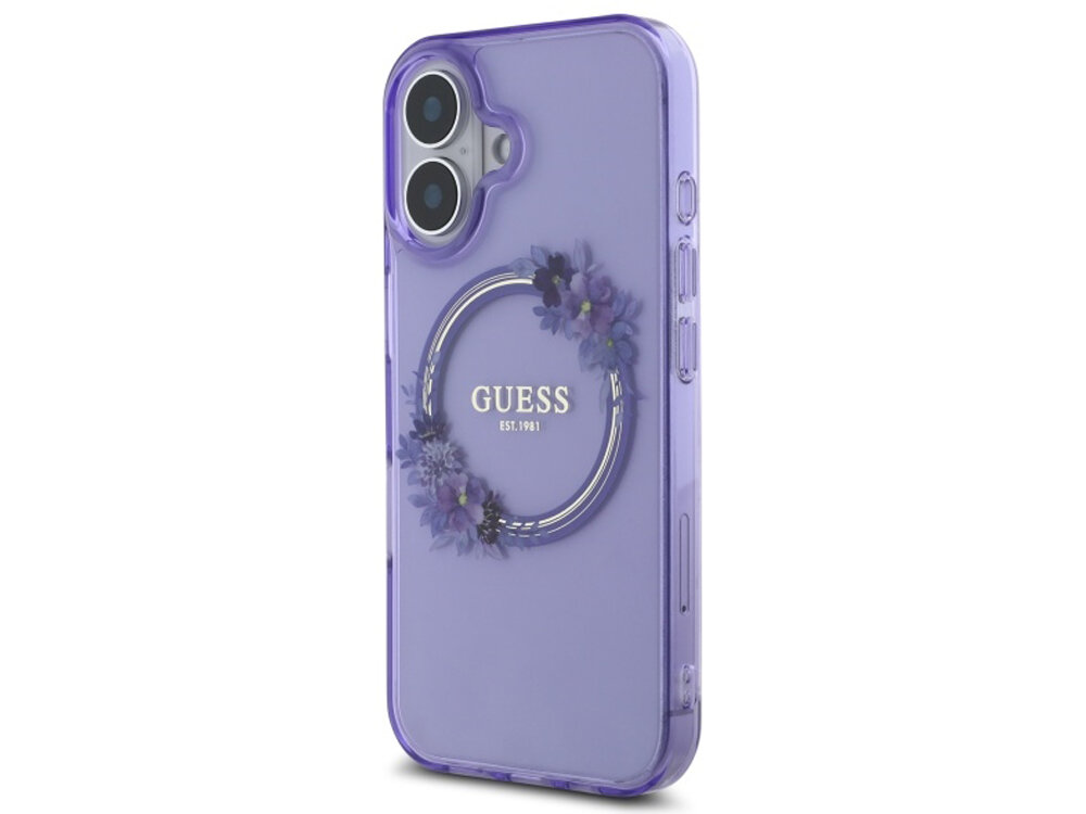 Etui Guess IML Flowers Wreath MagSafe
                rozwiązania design elegancja funkcjonalność magsafe ładowanie tył pod kątem 