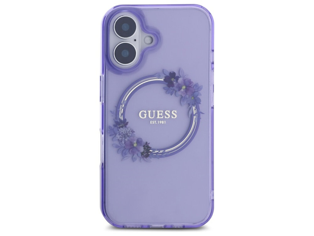 Etui Guess IML Flowers Wreath MagSafe
                boki montaż krawędzie zabezpieczenie tył etui 