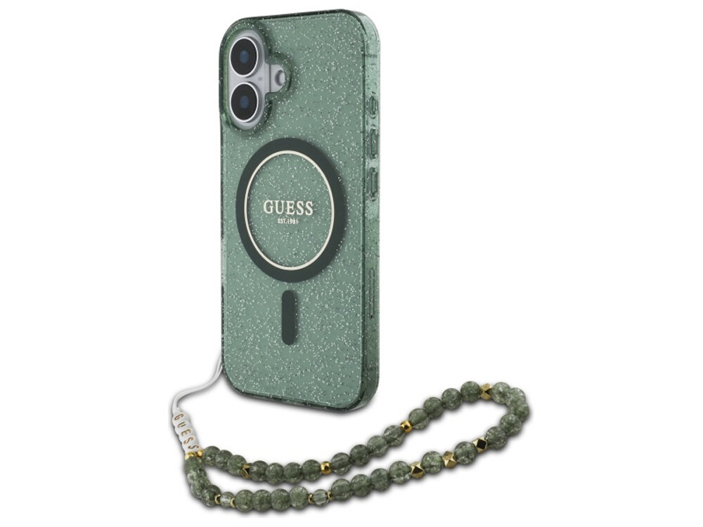 Etui Guess IML Glitter With Pearl Strap MagSafe
                pokrowiec case etui