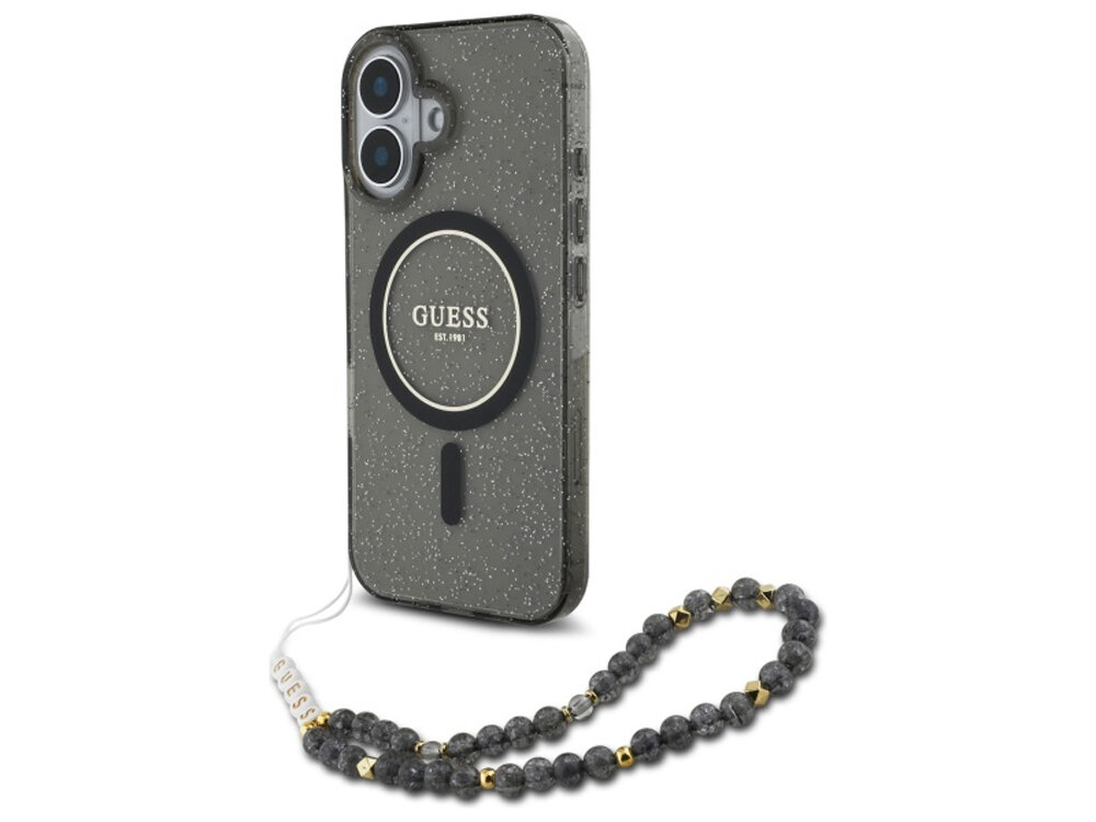 Etui Guess IML Glitter With Pearl Strap MagSafe
                pokrowiec case etui