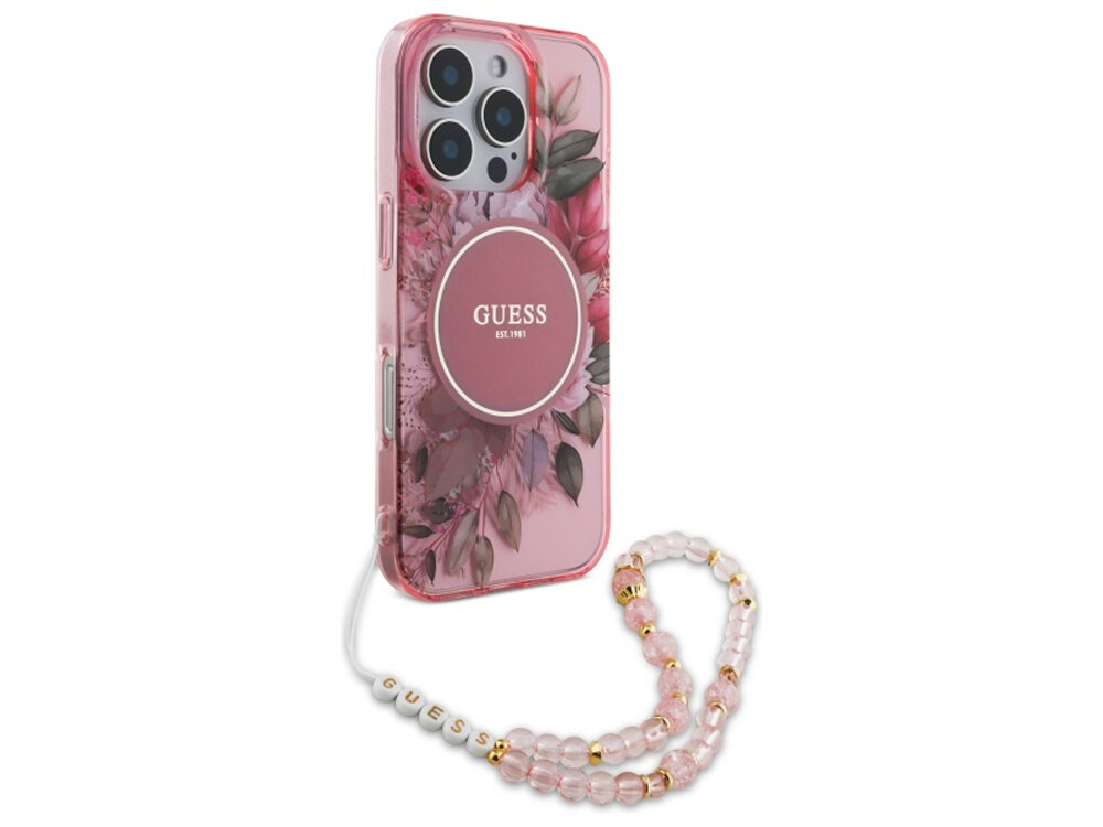 Etui Guess IML Flower & Tonal Circle MagSafe
                boki montaż krawędzie zabezpieczenie