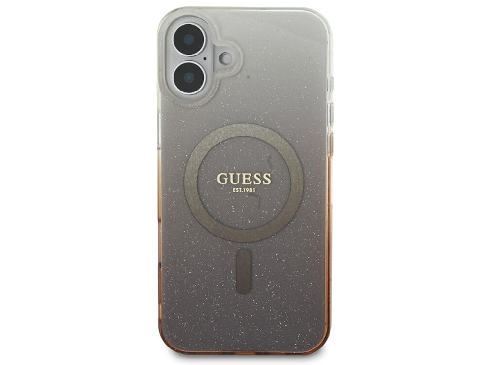 Etui Guess IML Glitter Gradient  MagSafe
                boki montaż krawędzie zabezpieczenie tył etui