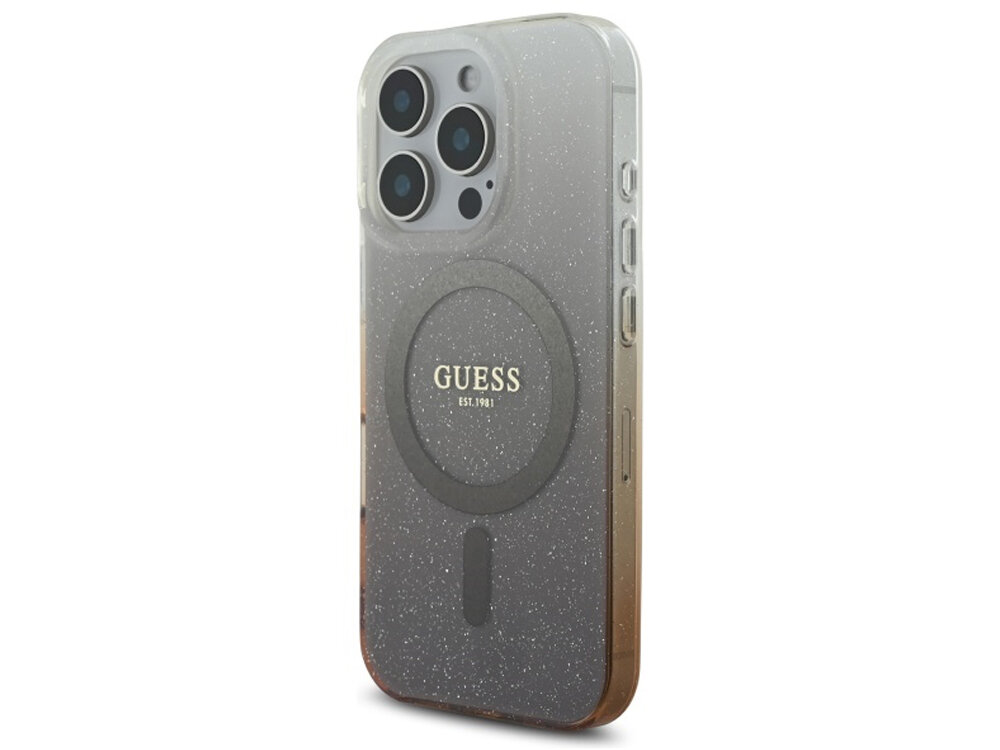 Etui Guess IML Glitter Gradient MagSafe
                rozwiązania design elegancja funkcjonalność magsafe tył etui pod kątem 