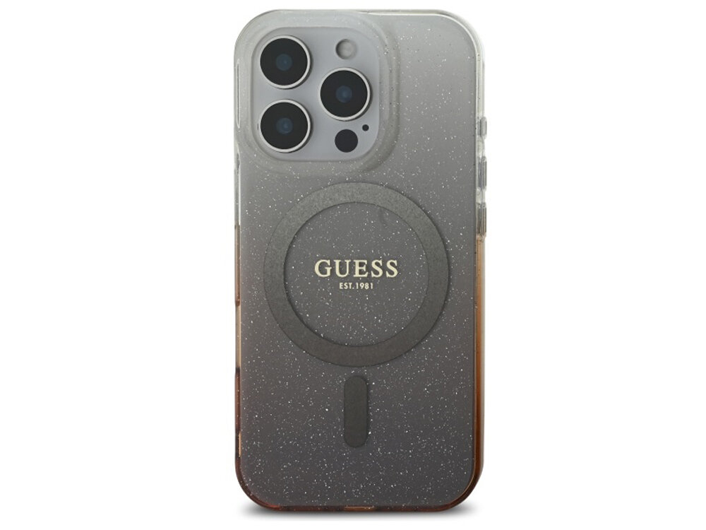 Etui Guess IML Glitter Gradient MagSafe
                boki montaż krawędzie zabezpieczenie tył etui 