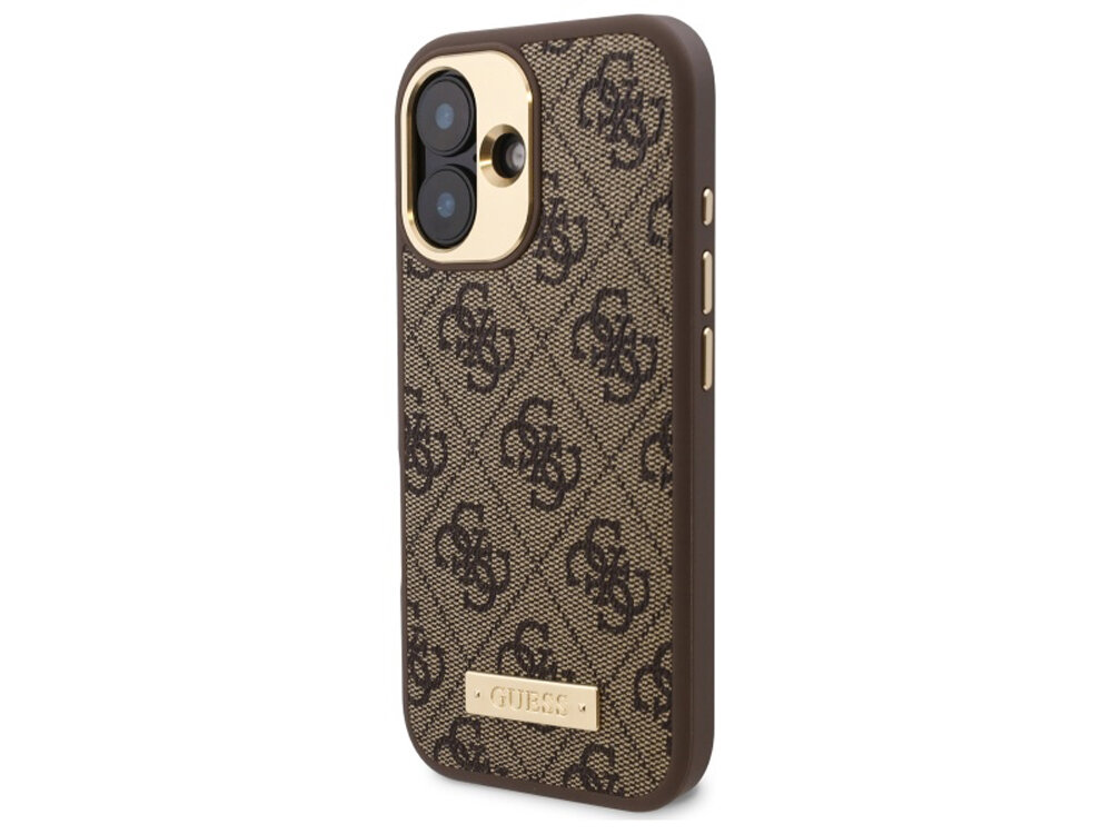 Etui Guess 4G Logo Plate MagSafe
                motyw symbol akcent materiały