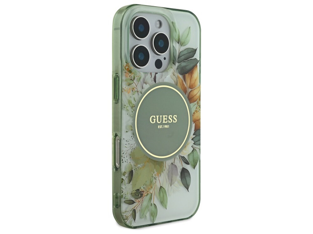 Etui Guess IML Flower & Tonal Circle MagSafe
                boki montaż krawędzie zabezpieczenie magsafe ładowanie