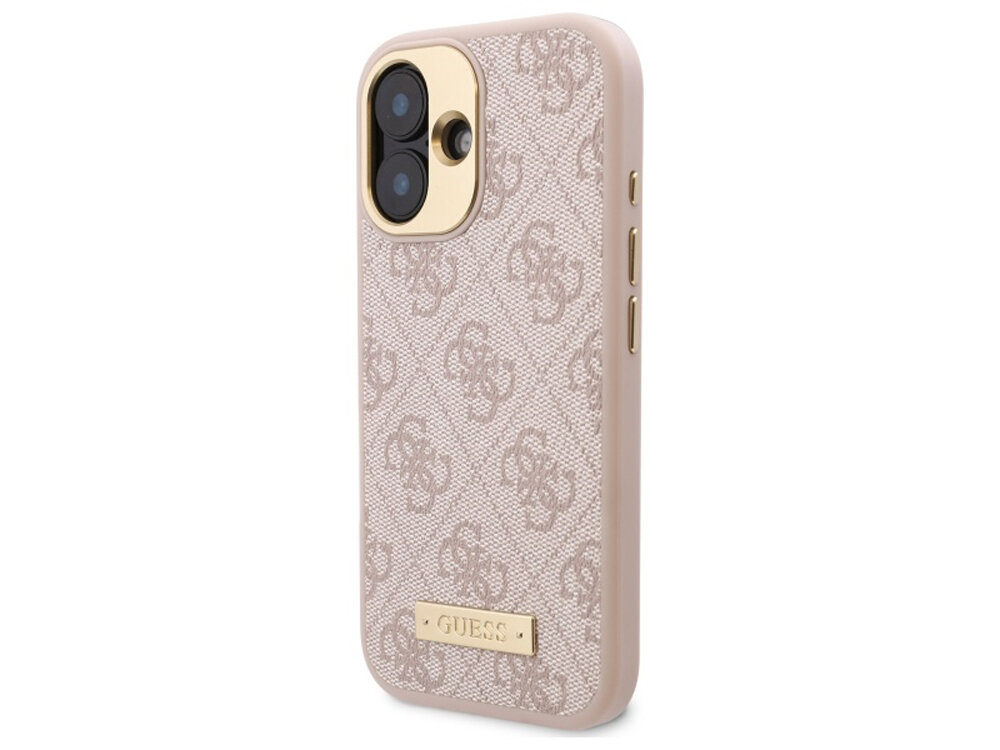 Etui Guess 4G Logo Plate MagSafe
                motyw symbol akcent materiały