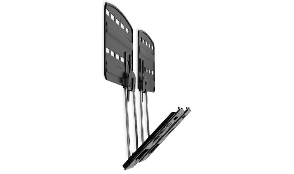 Uchwyt NEDIS do TV 43-85 cali TVWM5065BK - Stabilność i bezpieczeństwo, uchwyt bokiem z rozłożonymi nóżkami