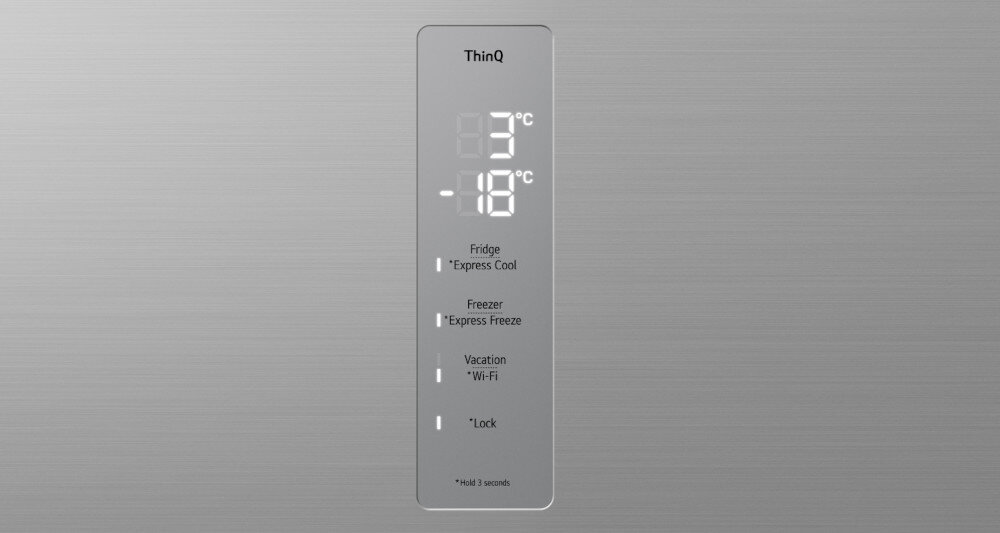 LODÓWKA LG GBV5250DPY sterowanie elektroniczne panel funkcje ustawienia lepsza kontrola