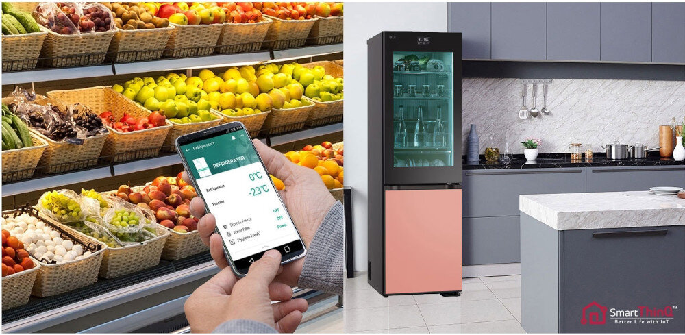 LODÓWKA LG GBG719MDNN Aplikacja zdalne sterowanie funkcje telefon smartfon tablet powiadomienie alarm