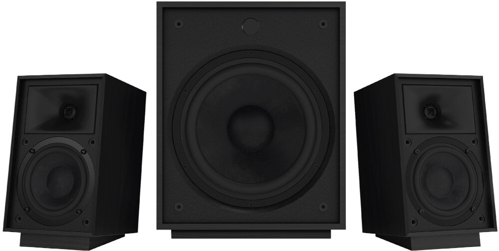 Aktywne kolumny podstawkowe z subwooferem KLIPSCH HERITAGE PROMEDIA 2.1 - Mocny bas