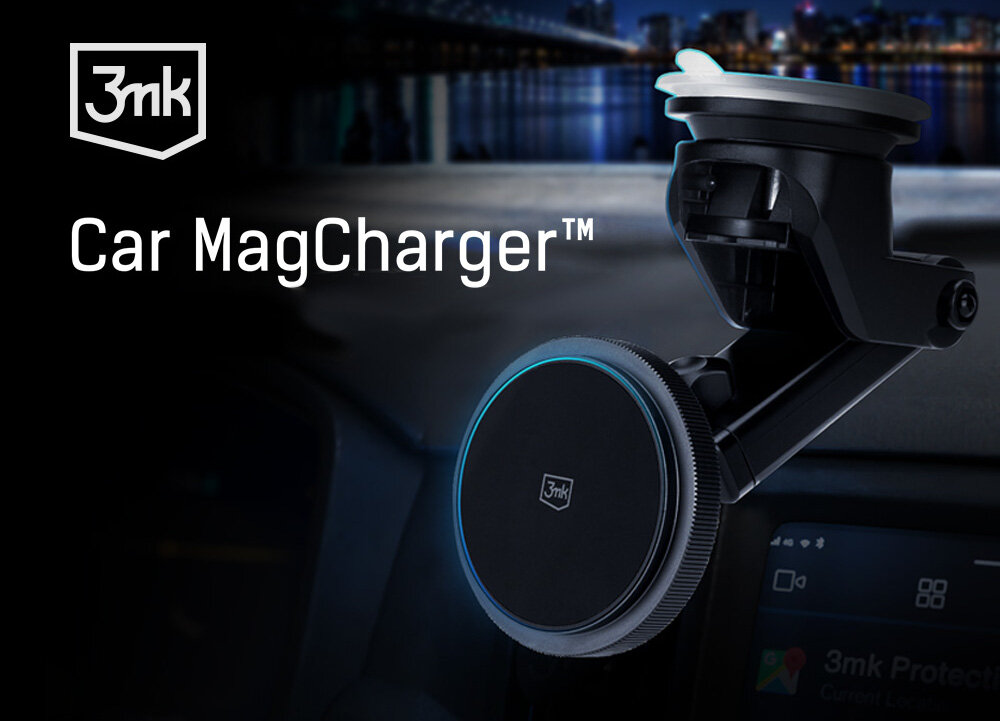 Uchwyt samochodowy z ładowarką indukcyjną 3MK Car MagCharger ladowanie uchwyt dzialanie rozwiazanie magnes bezprzewodowa lacznosc