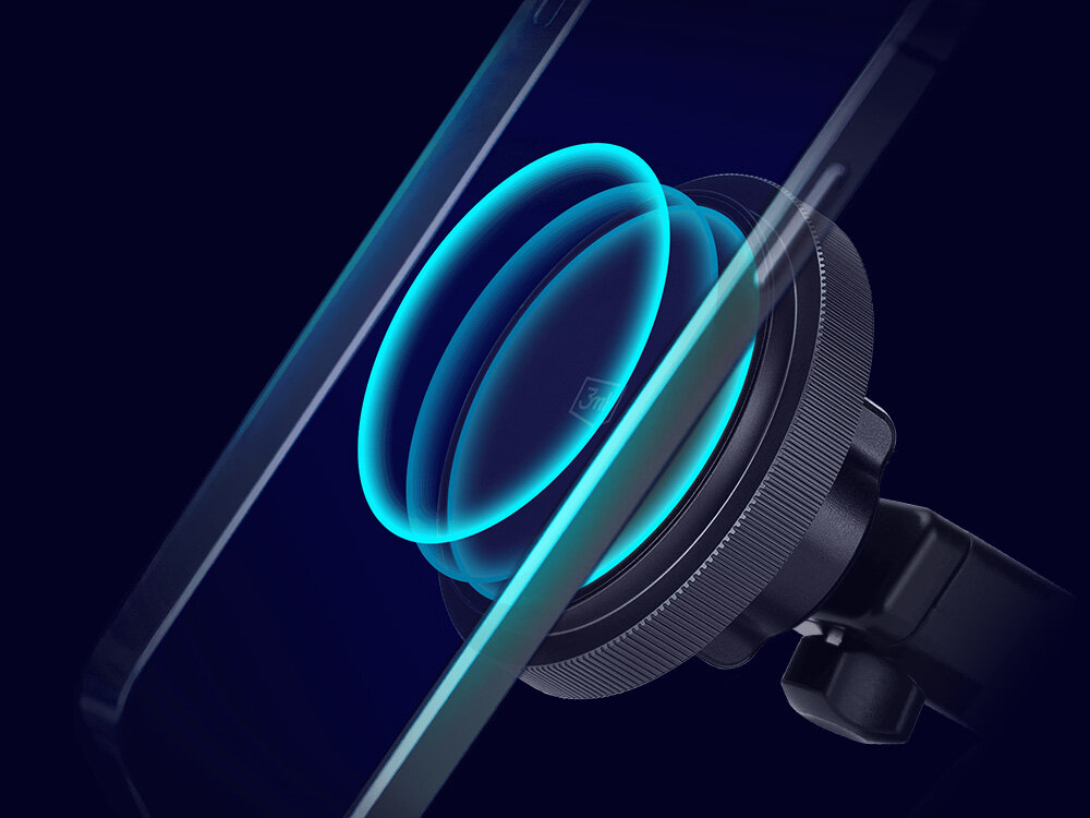 Uchwyt samochodowy z ładowarką indukcyjną 3MK Car MagCharger magsafe kompatybilnosc
