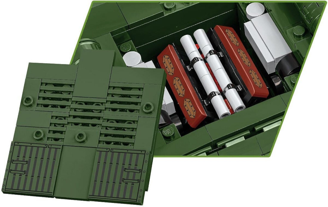 Klocki plastikowe COBI Historical Collection World War II IS-3 Soviet Heavy Tank COBI-2590 Replika z detalami odwzorowane elementy wnętrza