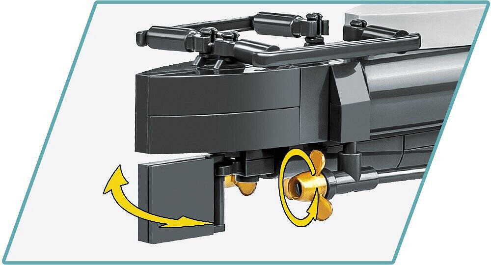 Klocki plastikowe COBI Historical Collection World War II USS Tang SS-306 COBI-4831 trwałe nadruki