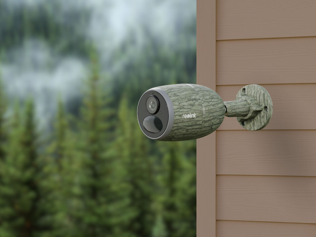 Kamera REOLINK Go Series G330 Camouflage - Dobre rozwiązanie, kamera rzymocowana do elewacji budynku