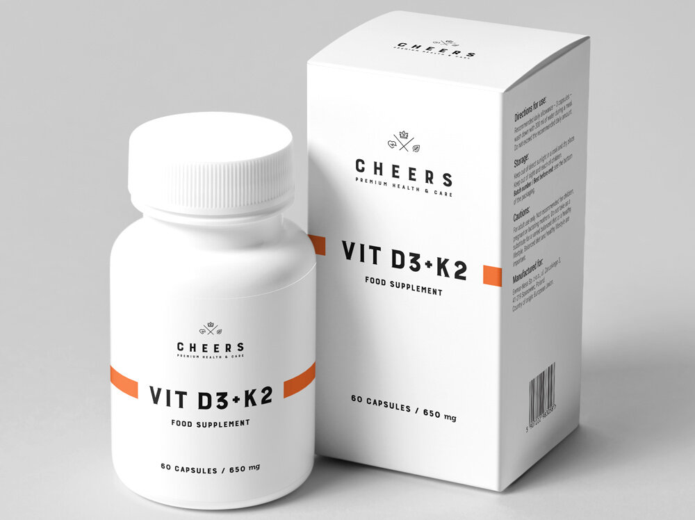 Witamina D3 + K2 CHEERS 60 kapsułek zestaw