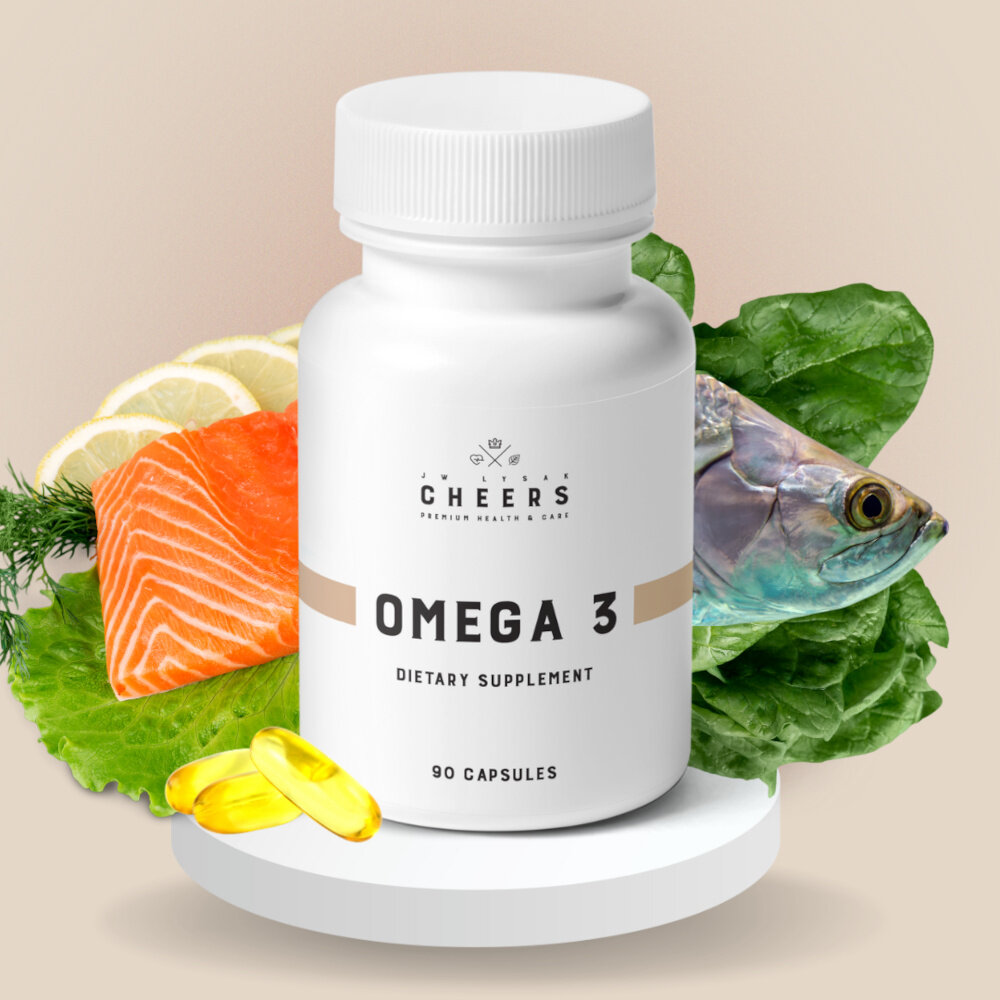 Kwasy Omega 3 CHEERS 90 kapsułek wsparcie organizmu zdrowe serce zdrowy uklad krazenia