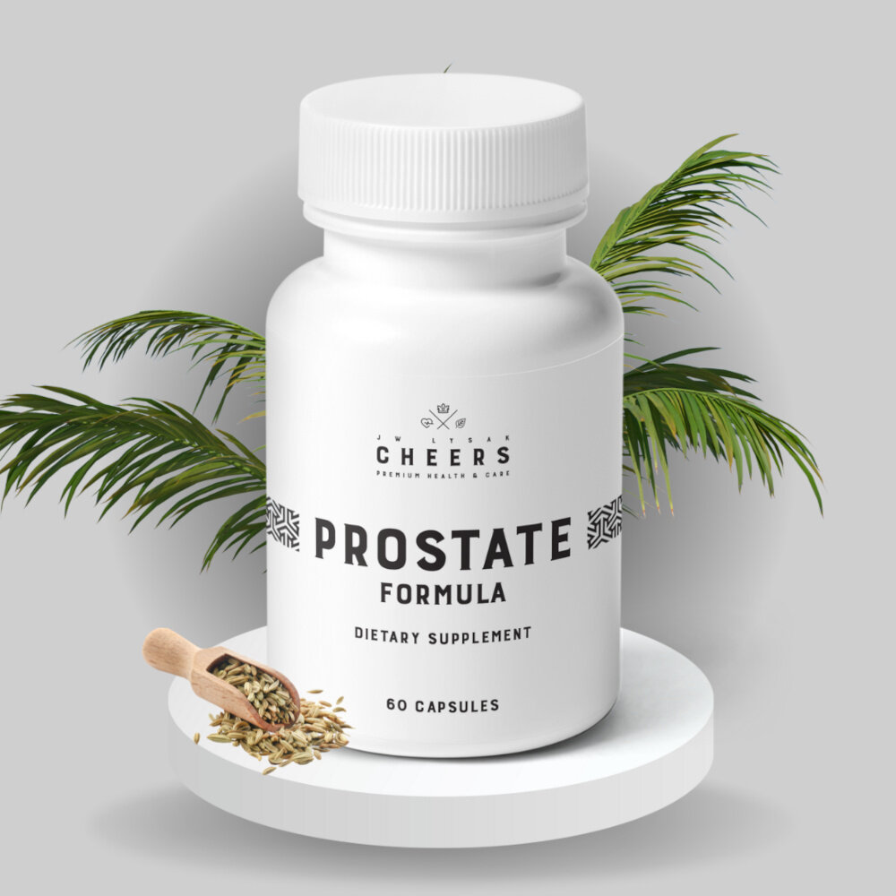 Suplement na prostatę CHEERS 60 kapsułek dbanie o zdrowie wsparcie zdrowia prostaty