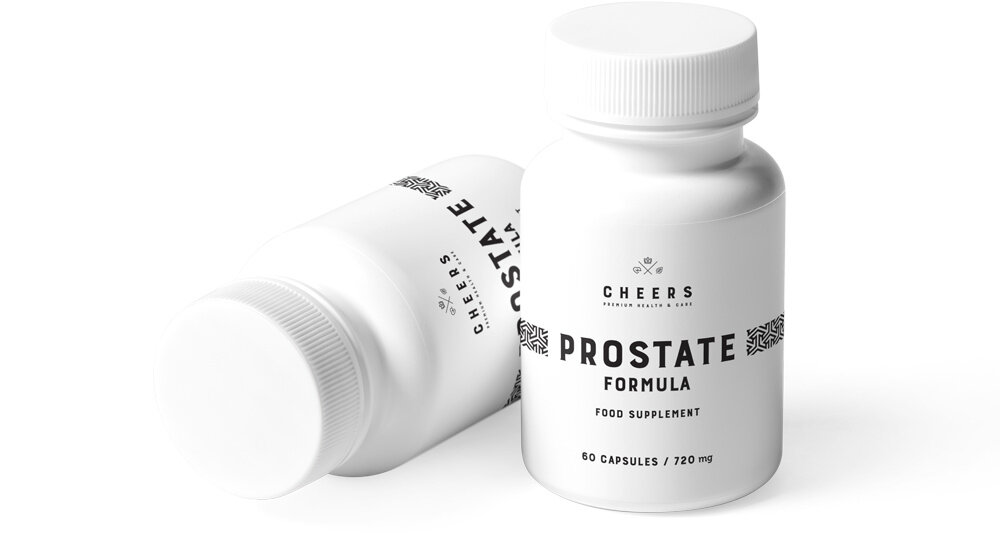 Suplement na prostatę CHEERS 60 kapsułek suplement diety dla mezczyzn dbajacych o zdrowie prostaty i ukladu moczowego skladniki beta-sitosterol wyciag z palmy sabalowej cynk 10 mg 100% RWS selen utrzymanie prawidlowego funkcjonowania prostaty regulacja poziomu DHT dihydrotestosteronu