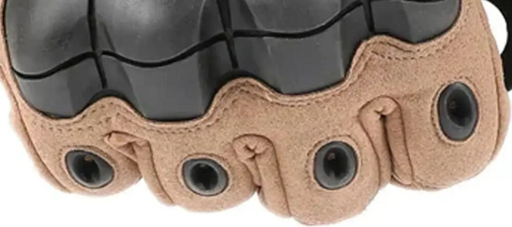 Rękawice taktyczne EXTRALINK MIL-680 (rozmiar L) Beżowy zbliżenie na otwory wentylacyjne wewnętrzna część rękawic ma otwory wentylacyjne odprowadzają wilgoć i zapobiegają przegrzewaniu dłoni suchość i komfort