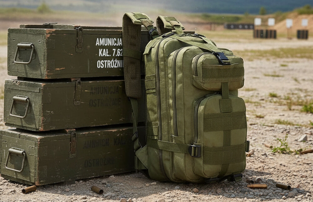 Plecak EXTRALINK Military MIL-665 Moro pole niebo plecak oparty o skrzynki z amunicją wsparcie w terenie wszechstronne zastosowanie uniwersalność funkcjonalność