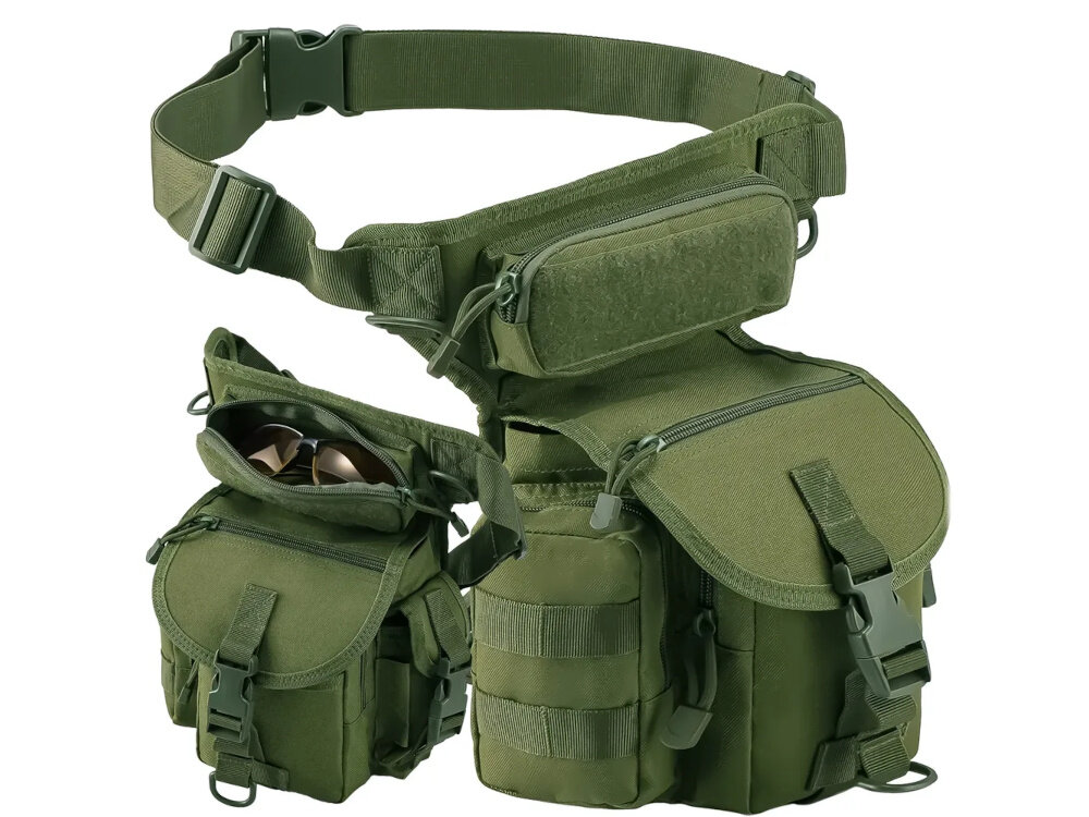 Torba EXTRALINK MIL-661 białe tło torba widoczna od przodu pod skosem obok ujęcie torby z otwartą kieszenią pojemna komora główna dodatkowe kieszenie na smartfon ukryte przegrody kieszeń na okulary porządek w przenoszonych przedmiotach delikatne akcesoria pozostają zabezpieczone przed zarysowaniami