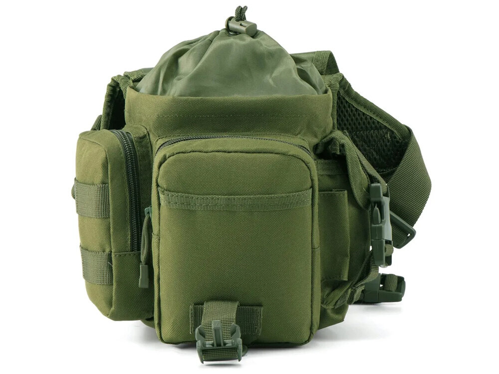 Torba EXTRALINK MIL-661 torba na białym tle widoczna z boku z poliestru 600DEN wysoka wytrzymałość na przetarcia i odporność na codzienne użytkowanie estetyczny wygląd