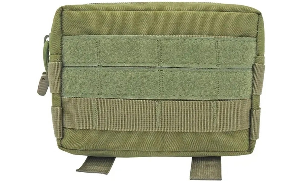 Saszetka EXTRALINK Military Molle Mil-663 saszetka na białym tle widoczna od przodu wykonana z nylonu 600D odporny na przetarcia zachowuje funkcjonalność przechowywane drobiazgi są dobrze chronione