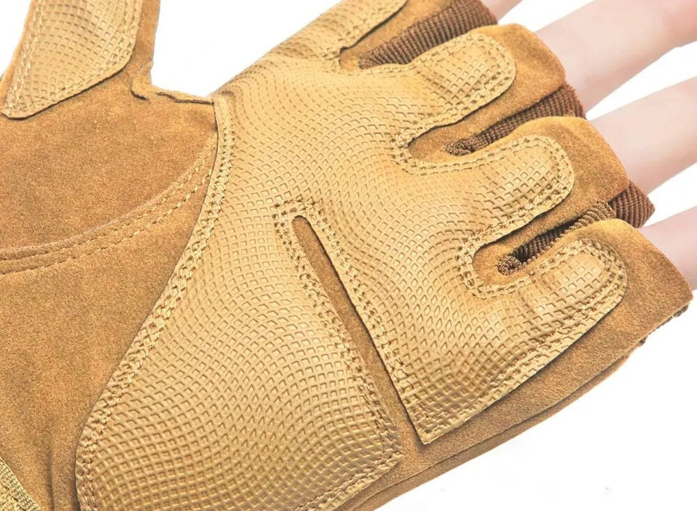 Rękawice taktyczne EXTRALINK MIL-694 (rozmiar L) Beżowy zbliżenie na wewnętrzną część rękawicy wewnętrzna część rękawic ma otwory wentylacyjne odprowadzają wilgoć i zapobiegają przegrzewaniu dłoni suchość i komfort