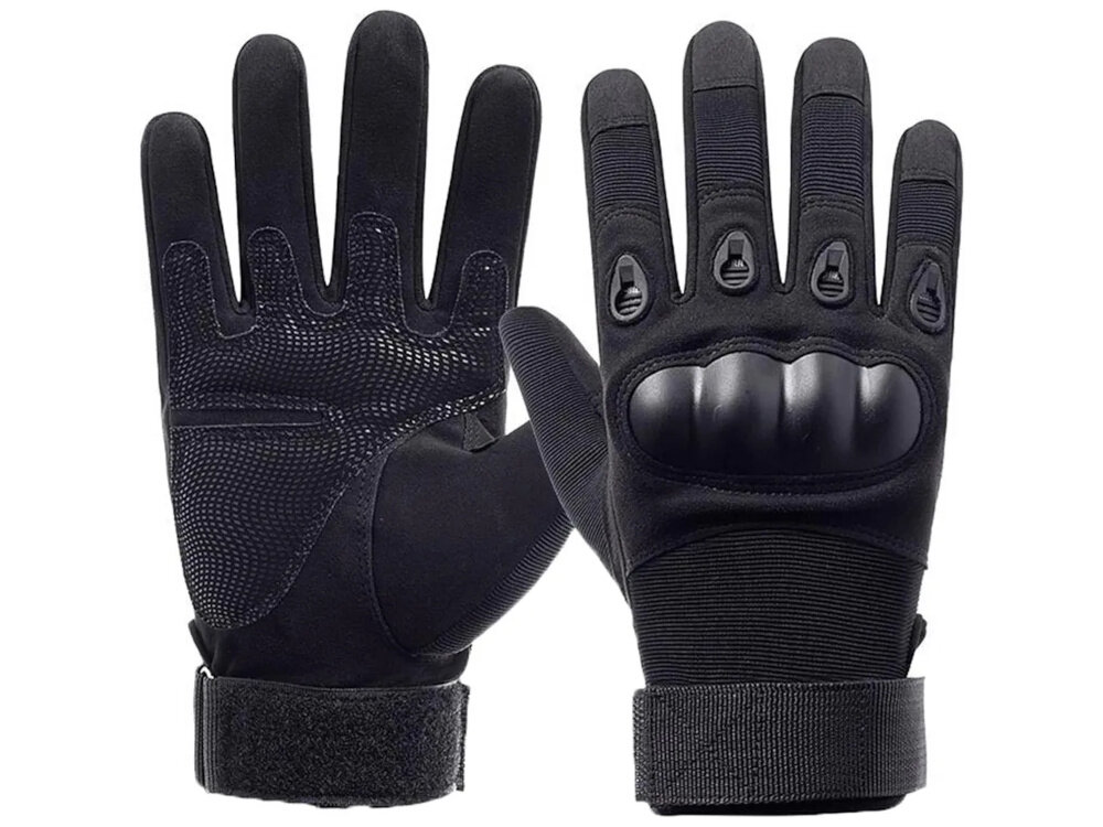 Rękawice taktyczne EXTRALINK MIL-695 (rozmiar XL) Czarny rękawice na białym tle specjalne antypoślizgowe wstawki kontrola nad narzędziami sprzętem bronią większa precyzja i bezpieczeństwo minimalizuje ryzyko przypadkowego poślizgu i kontuzji dłoni