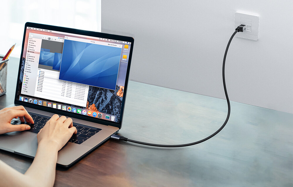 UNITEK Kabel Ethernet USB C RJ-45 LAN, przewód sieciowy, 5m prędkość Gigabit Ethernet przesyłanie danych do 1000 Mbps do pracy z dużymi plikami streamingu w wysokiej jakości grania online stabilne połączenie płynność w grach nieprzerwana transmisja video 