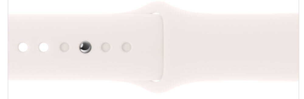 Pasek do Apple Watch (38/40/41mm) S/M Łagodny róż wykonany z fluoroelestomeru gładki zapięcie z napą i szlufką