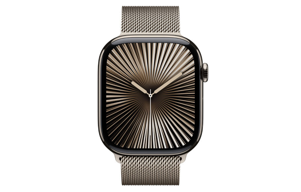 Pasek do Apple Watch (38/40/41mm) Naturalny wykonana z gładkiej siateczki ze stali nierdzewnej pleciona na specjalistycznych włoskich maszynach magnetyczne zapięcie precyzyjna regulacja