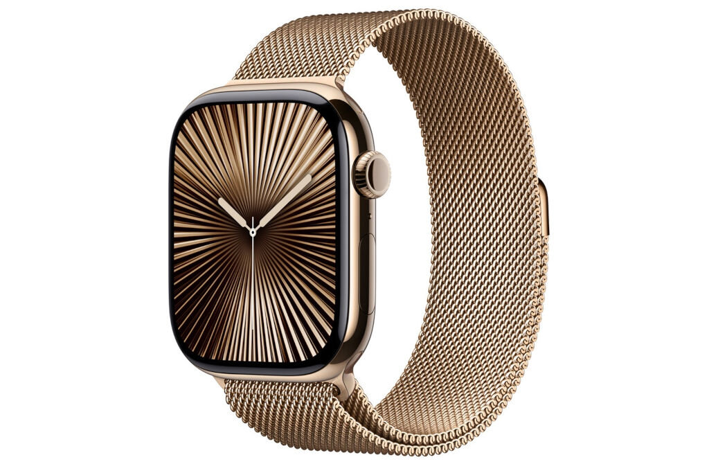 Bransoleta do Apple Watch (44/45/46/49mm) S/M Złoty Zawsze modna klasyka
