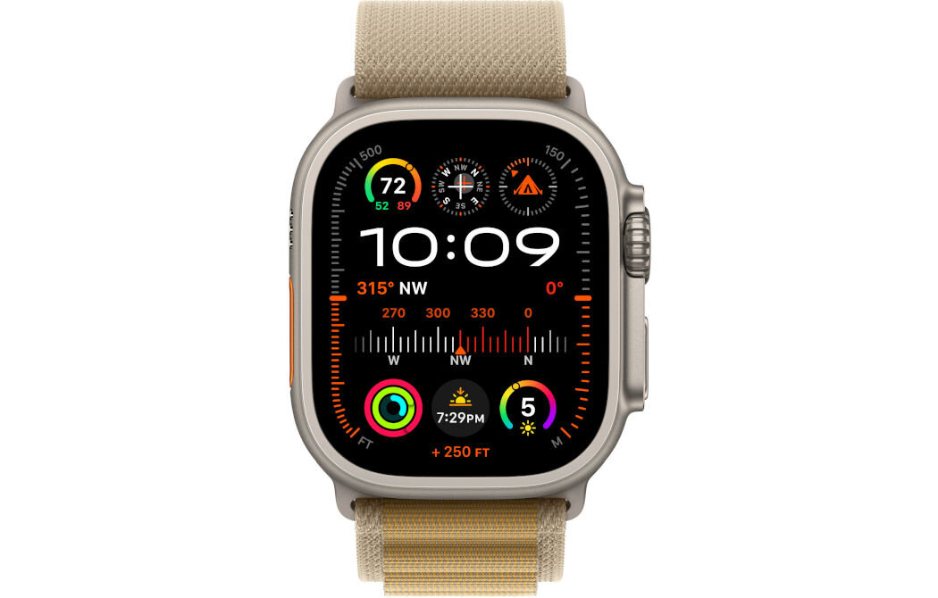 Pasek do Apple Watch (44//45/46/49mm) S Beżowy (Tytan naturalny) neutralna węglowo przyjazny wybór dla osób dbających o środowisko odnawialne źródła energii dostarczona bez transportu lotniczego