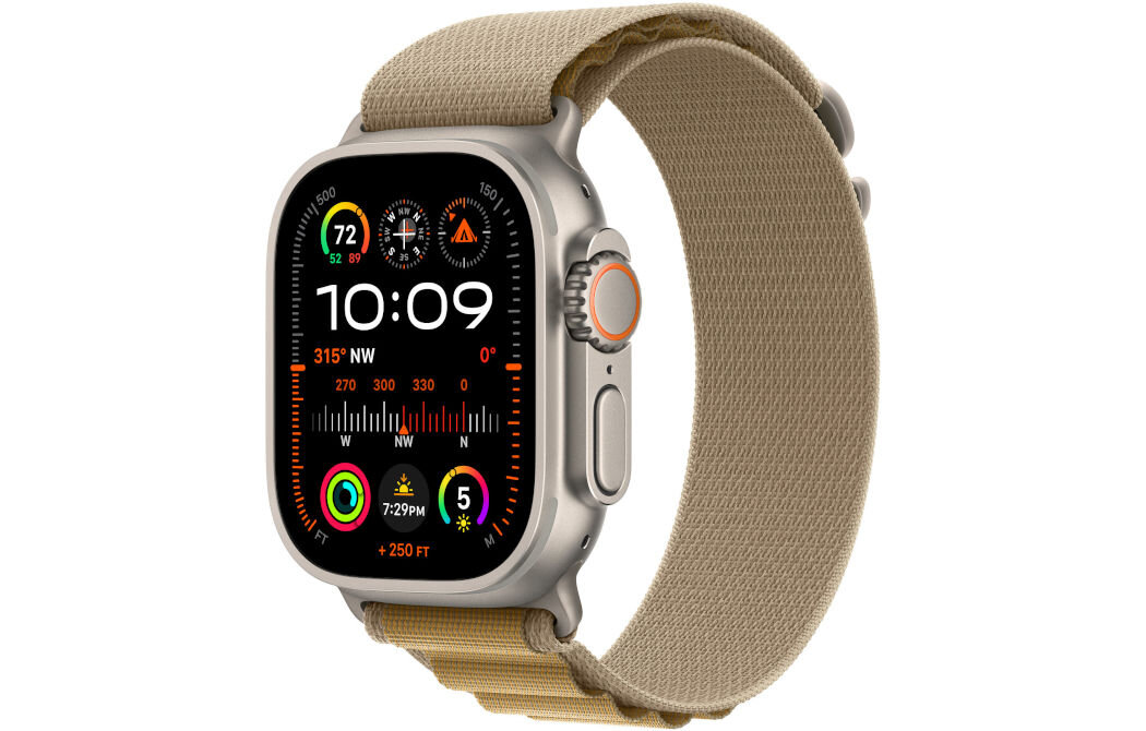 Pasek do Apple Watch (44//45/46/49mm) M Beżowy (Tytan naturalny) bezpieczny i odporny