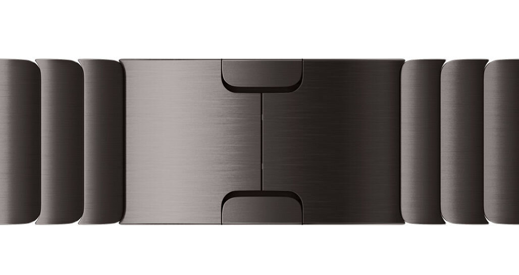 Bransoleta panelowa do Apple Watch (44/45/46/49mm) Łupek zapięcie motylkowe z myślą o estetyce i praktyczności praktyczne panele z wygodnym przyciskiem odpinania