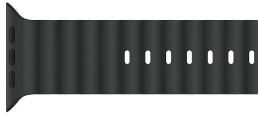 Przedłużka APPLE do paska Ocean (42/44/45/49mm) Czarny (Tytan naturalny) stworzona z elastomeru 50 mm