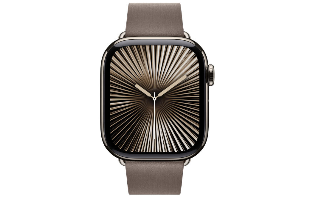 Pasek do Apple Watch (38/40/41/42mm) L Szarobrązowy przyjazny środowisku tkanina FineWoven przypominająca zamsz wytrzymały mikrodiagonal