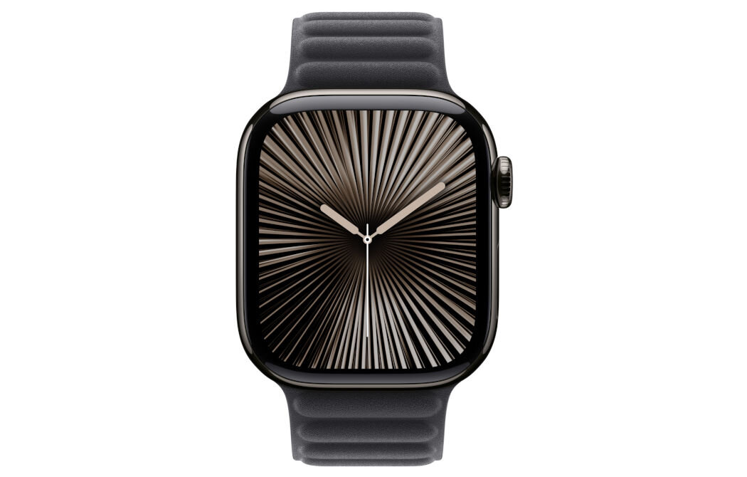 Pasek karbowany magnetyczny do Apple Watch (38/40/41/42mm) M/L Czarny przyjazny środowisku tkanina FineWoven przypominająca zamsz wytrzymały mikrodiagonal