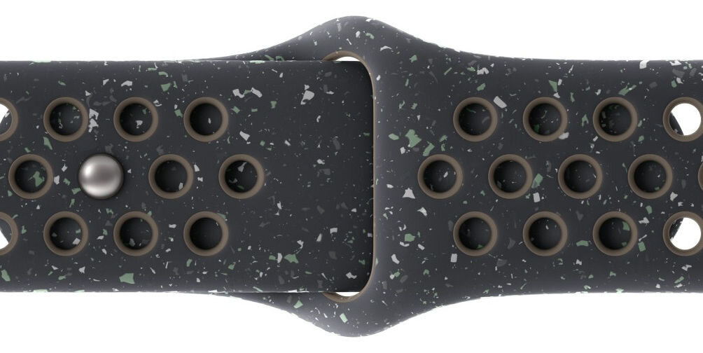 Pasek do Apple Watch Nike (38/40/41/42mm) M/L Nocne niebo wzór z losowo ułożonych kolorowych płatków wykonany z co najmniej 30% fluoroelastomeru z recyklingu